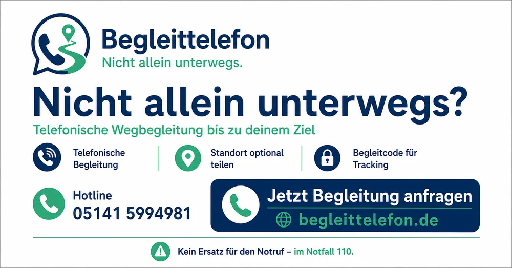 Begleittelefon – telefonische Wegbegleitung bis zu deinem Ziel