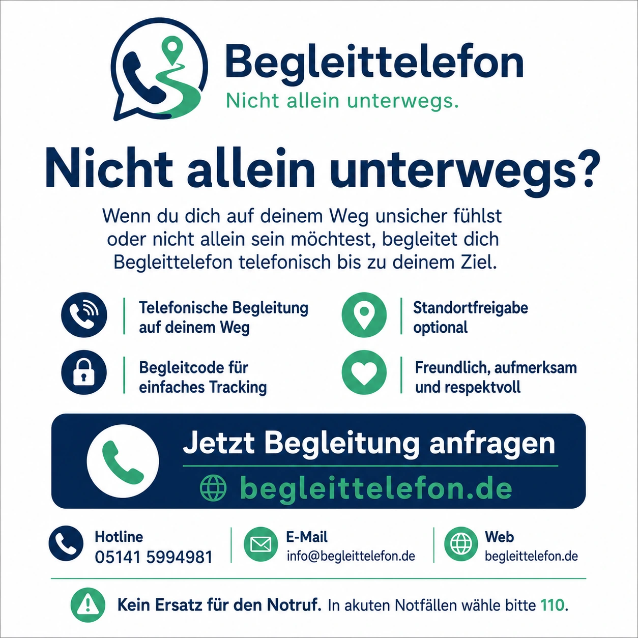 Begleittelefon – Nicht allein unterwegs